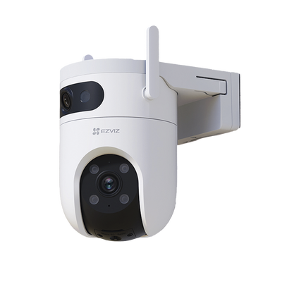 EZVIZ Camara IP Dual 1 Lente Fijo 1 Lente PT Exterior 3K / Wi-Fi / Auto Seguimeinto / Deteccion Inteligente de Humanos y Vehiculos / Audio de Dos Vías / Notificación Push / Ranura para Memoria Hasta 512GB / Color Night Visión