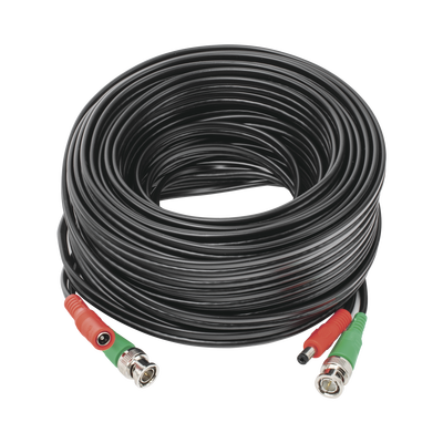 EPCOM POWERLINE Cable Coaxial Armado de 20 Metros para Video y Energía / Optimizado para Cámaras 4K  / Conector BNC (Video) y PLUG de Alimentación (Siamés) / Uso interior / Cable de Video 100% Cobre de Alta Pureza .