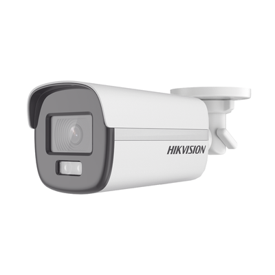 HIKVISION Bala TURBOHD 2 Megapixel (1080p) / Imagen a color 24/7 / Lente 2.8 mm / METAL / Luz Blanca 40 mts / Exterior IP67 / TVI-AHD-CVI-CVBS / dWDR