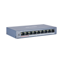 HIKVISION Switch PoE+ / No Administrable / 8 Puertos 10/100 Mbps PoE+ / 1 Puerto 100 Mbps Uplink / PoE hasta 250 metros / 60 W