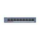 HIKVISION Switch PoE+ / No Administrable / 8 Puertos 10/100 Mbps PoE+ / 1 Puerto 100 Mbps Uplink / PoE hasta 250 metros / 60 W