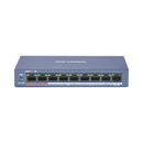 HIKVISION Switch PoE+ / No Administrable / 8 Puertos 10/100 Mbps PoE+ / 1 Puerto 100 Mbps Uplink / PoE hasta 250 metros / 60 W