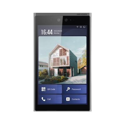 HIKVISION Frente de Calle IP 2 Megapixel (1080p) / Multiapartamento / Pantalla 10.1" Touch Screen / Reconocimiento Facial / Android / IP65 / IK07 / Soporta Modulo de Botones y Huella (por Separado)