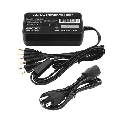 EPCOM POWERLINE Fuente de Alimentación de 6 Salidas tipo Jack Macho de 12 Vcc / 6 Amper