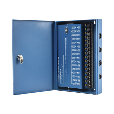 EPCOM POWERLINE Fuente de Poder Profesional HEAVY DUTY @ 20 Amperes / 16 Canales / Hasta 1.25A por Salida / Ajuste Independiente de 11 a 15 Vcc por Salida / Protección Contra Sobrecargas / Filtro de Ruido Especial para Cámaras 4K.