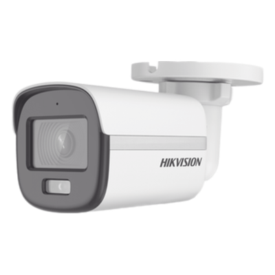 HIKVISION Bala TURBOHD 3K (5MP) / Lente 2.8 mm / Micrófono Integrado / Imagen a Color 24/7 / Luz Blanca 20m / Exterior IP67 / dWDR / 4 Tecnologías