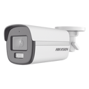 HIKVISION Bala TURBOHD 3K (5MP) / Lente 2.8mm / Micrófono Integrado / Imagen a color 24/7 / Luz Blanca 40 mts / Exterior IP67 / dWDR / 4 Tecnologías