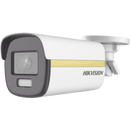 HIKVISION Bala TURBOHD 4K/ Imagen a color 24/7 / Lente 2.8 mm / METAL / Luz Blanca 40 mts / Exterior IP67 /  WDR 130 dB