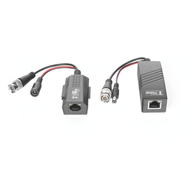 EPCOM TITANIUM Kit de transceptores activos TURBO HD. Convierte 36/24 Vcd a 12 Vcd regulados, a través de cable  UTP Cat5e / 6. Transmision de 200 m en 3K